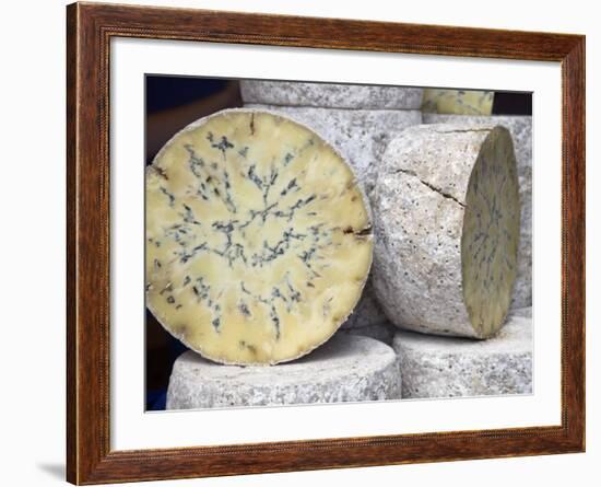Traditional Cheese for Sale in Borough Market, London-Julian Love-Framed Photographic Print