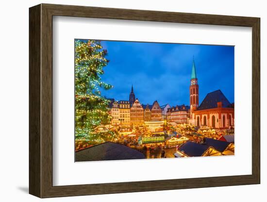 Traditional Christmas Market in Frankfurt, Germany-sborisov-Framed Photographic Print