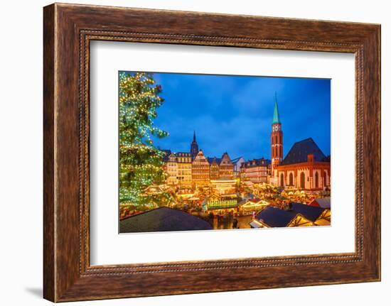 Traditional Christmas Market in Frankfurt, Germany-sborisov-Framed Photographic Print