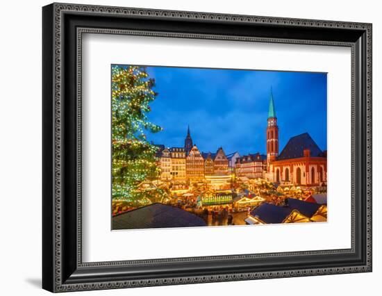 Traditional Christmas Market in Frankfurt, Germany-sborisov-Framed Photographic Print