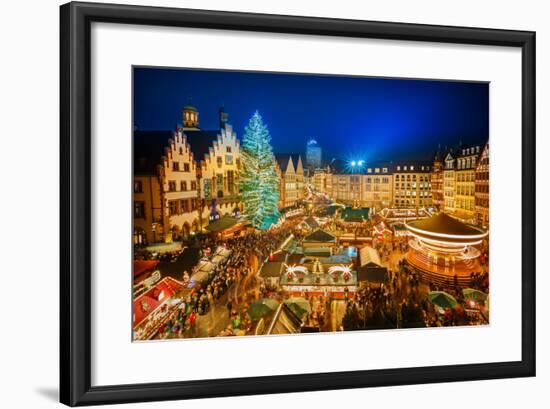 Traditional Christmas Market in the Historic Center of Frankfurt, Germany-S Borisov-Framed Photographic Print