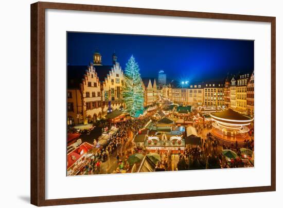 Traditional Christmas Market in the Historic Center of Frankfurt, Germany-S Borisov-Framed Photographic Print