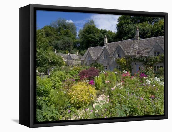 Traditional Cotswold Stone Cottages, Bibury, Gloucestershire, Cotswolds, England, UK-Neale Clarke-Framed Premier Image Canvas