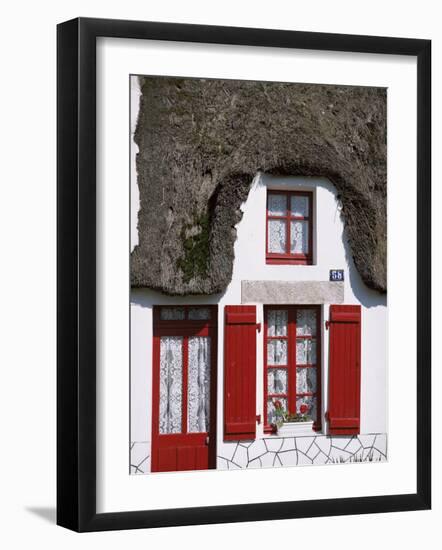 Traditional Cottage Detail, La Grande Briere, Morbihan, Brittany, France-Michael Busselle-Framed Photographic Print