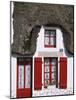 Traditional Cottage Detail, La Grande Briere, Morbihan, Brittany, France-Michael Busselle-Mounted Photographic Print