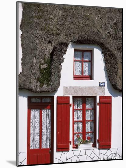Traditional Cottage Detail, La Grande Briere, Morbihan, Brittany, France-Michael Busselle-Mounted Photographic Print
