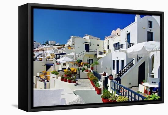 Traditional Cycladic Architectural Style Santorini-Maugli-l-Framed Premier Image Canvas