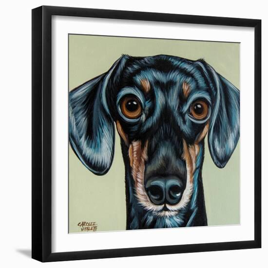 Traditional Dachshund-Carolee Vitaletti-Framed Art Print