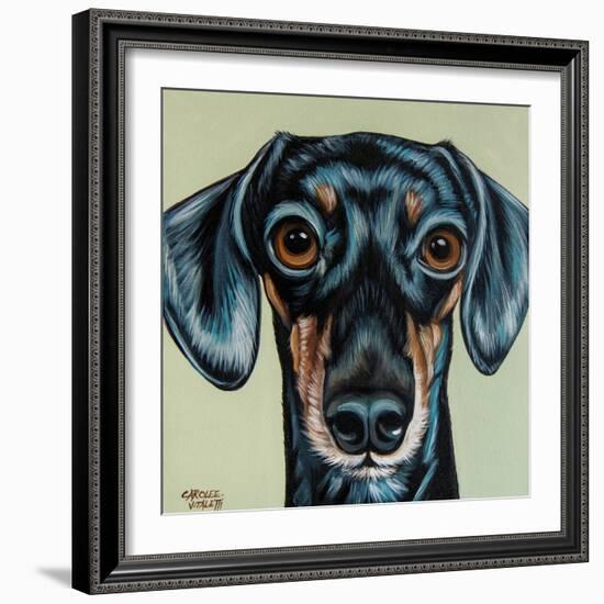 Traditional Dachshund-Carolee Vitaletti-Framed Art Print