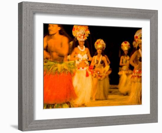 Traditional Dance and Cultural Show at Tiki Village, Moorea, French Polynesia-Michele Westmorland-Framed Photographic Print