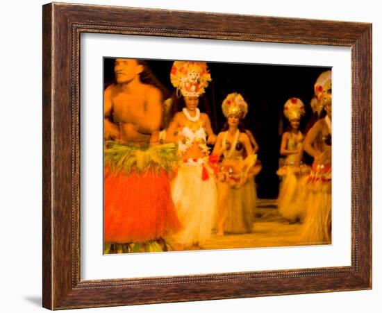 Traditional Dance and Cultural Show at Tiki Village, Moorea, French Polynesia-Michele Westmorland-Framed Photographic Print