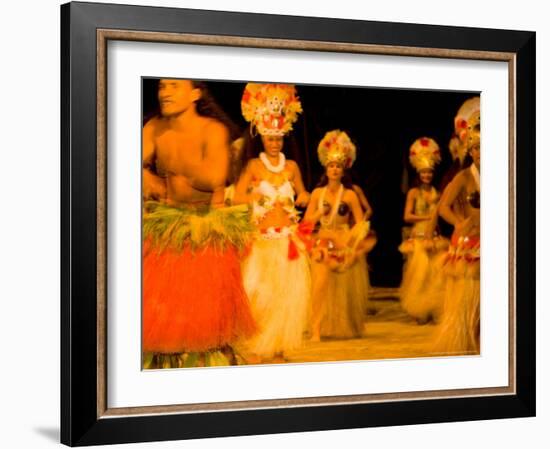 Traditional Dance and Cultural Show at Tiki Village, Moorea, French Polynesia-Michele Westmorland-Framed Photographic Print