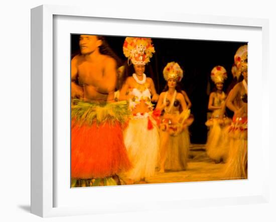 Traditional Dance and Cultural Show at Tiki Village, Moorea, French Polynesia-Michele Westmorland-Framed Photographic Print