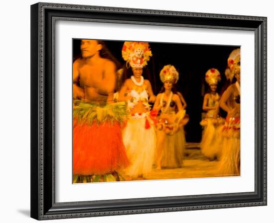 Traditional Dance and Cultural Show at Tiki Village, Moorea, French Polynesia-Michele Westmorland-Framed Photographic Print