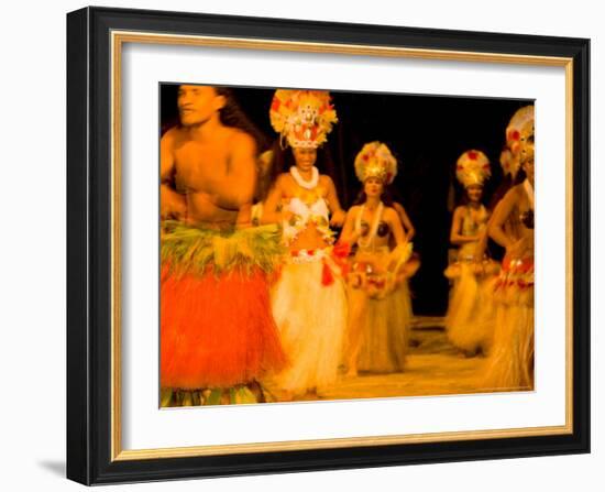 Traditional Dance and Cultural Show at Tiki Village, Moorea, French Polynesia-Michele Westmorland-Framed Photographic Print