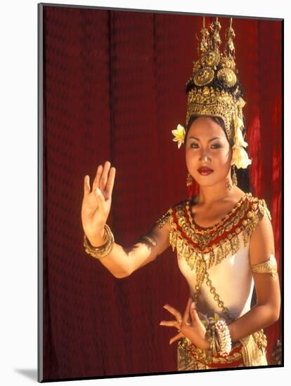 Traditional Dancer and Costumes, Khmer Arts Dance, Siem Reap, Cambodia-Bill Bachmann-Mounted Photographic Print