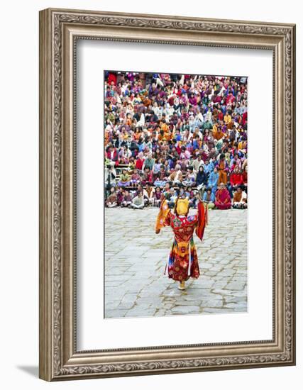 Traditional Dancer at the Paro Festival, Paro, Bhutan, Asia-Jordan Banks-Framed Photographic Print