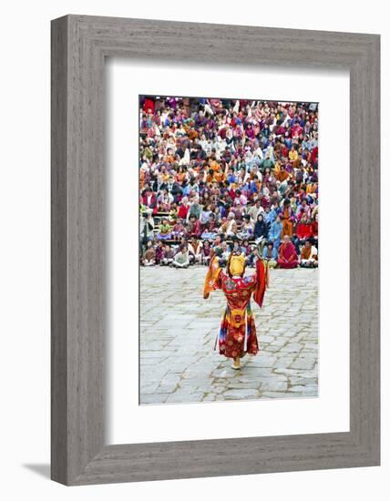 Traditional Dancer at the Paro Festival, Paro, Bhutan, Asia-Jordan Banks-Framed Photographic Print