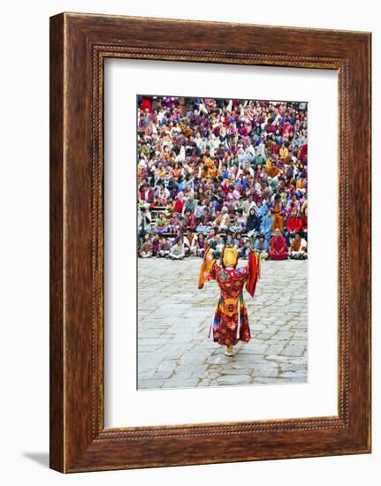 Traditional Dancer at the Paro Festival, Paro, Bhutan, Asia-Jordan Banks-Framed Photographic Print