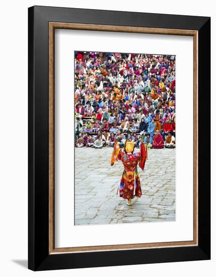 Traditional Dancer at the Paro Festival, Paro, Bhutan, Asia-Jordan Banks-Framed Photographic Print