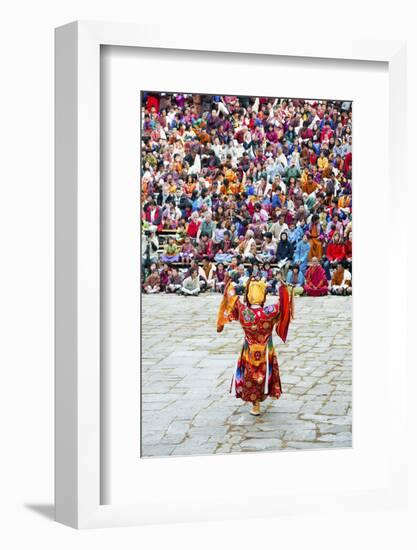 Traditional Dancer at the Paro Festival, Paro, Bhutan, Asia-Jordan Banks-Framed Photographic Print