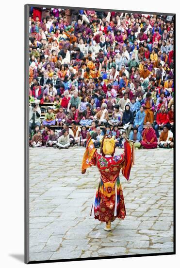 Traditional Dancer at the Paro Festival, Paro, Bhutan, Asia-Jordan Banks-Mounted Photographic Print