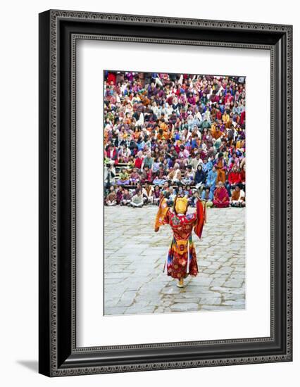 Traditional Dancer at the Paro Festival, Paro, Bhutan, Asia-Jordan Banks-Framed Photographic Print