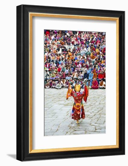 Traditional Dancer at the Paro Festival, Paro, Bhutan, Asia-Jordan Banks-Framed Photographic Print