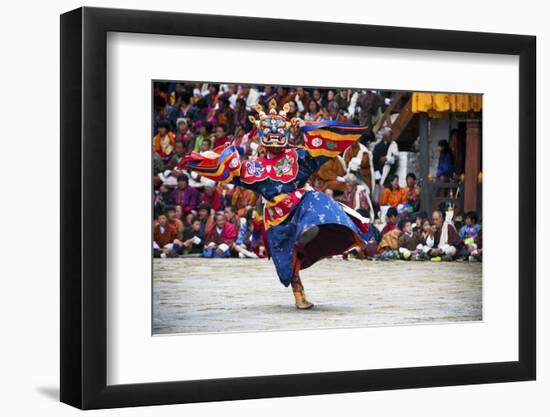 Traditional Dancers at the Paro Festival, Paro, Bhutan, Asia-Jordan Banks-Framed Photographic Print