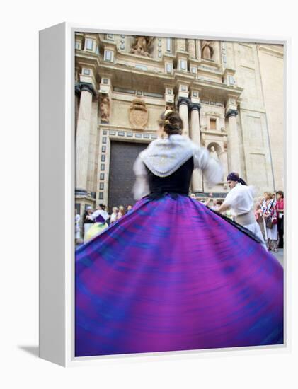 Traditional Dancing Outside the 13th Century Iglesia Y Convento Del Carmen, Valencia, Spain-Neil Farrin-Framed Premier Image Canvas