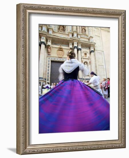 Traditional Dancing Outside the 13th Century Iglesia Y Convento Del Carmen, Valencia, Spain-Neil Farrin-Framed Photographic Print