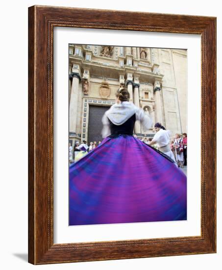 Traditional Dancing Outside the 13th Century Iglesia Y Convento Del Carmen, Valencia, Spain-Neil Farrin-Framed Photographic Print