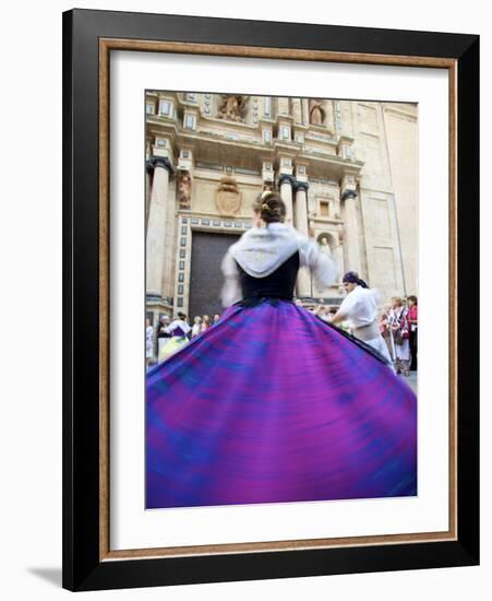 Traditional Dancing Outside the 13th Century Iglesia Y Convento Del Carmen, Valencia, Spain-Neil Farrin-Framed Photographic Print