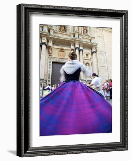 Traditional Dancing Outside the 13th Century Iglesia Y Convento Del Carmen, Valencia, Spain-Neil Farrin-Framed Photographic Print