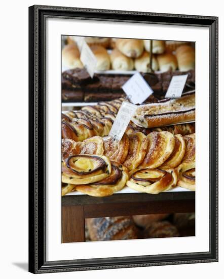 Traditional Danish Pastry at Bager Lucas Bakery in Tonder, Jutland, Denmark, Scandinavia, Europe-Yadid Levy-Framed Photographic Print