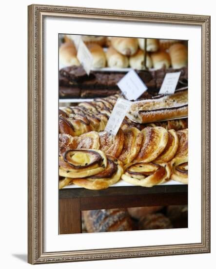 Traditional Danish Pastry at Bager Lucas Bakery in Tonder, Jutland, Denmark, Scandinavia, Europe-Yadid Levy-Framed Photographic Print