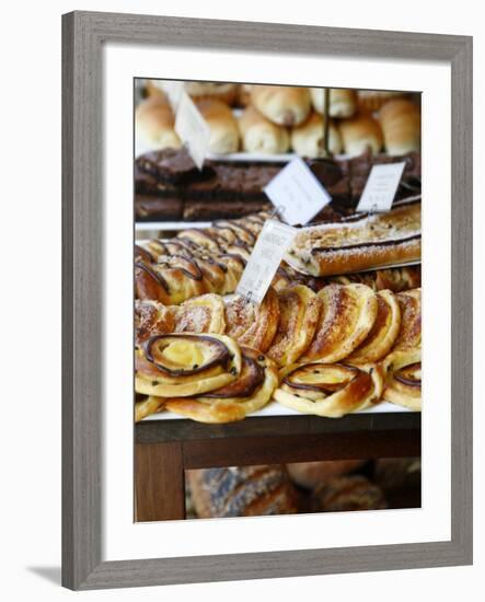 Traditional Danish Pastry at Bager Lucas Bakery in Tonder, Jutland, Denmark, Scandinavia, Europe-Yadid Levy-Framed Photographic Print