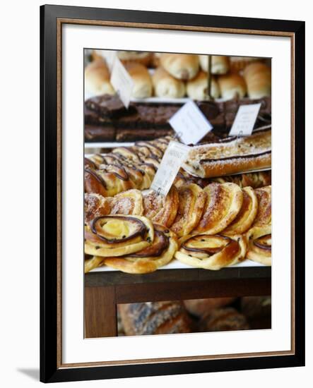 Traditional Danish Pastry at Bager Lucas Bakery in Tonder, Jutland, Denmark, Scandinavia, Europe-Yadid Levy-Framed Photographic Print