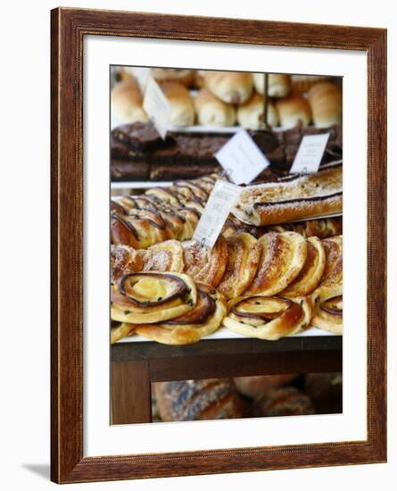 Traditional Danish Pastry at Bager Lucas Bakery in Tonder, Jutland, Denmark, Scandinavia, Europe-Yadid Levy-Framed Photographic Print