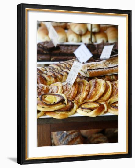 Traditional Danish Pastry at Bager Lucas Bakery in Tonder, Jutland, Denmark, Scandinavia, Europe-Yadid Levy-Framed Photographic Print