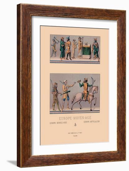 Traditional Dress of Medieval Europe-Racinet-Framed Art Print