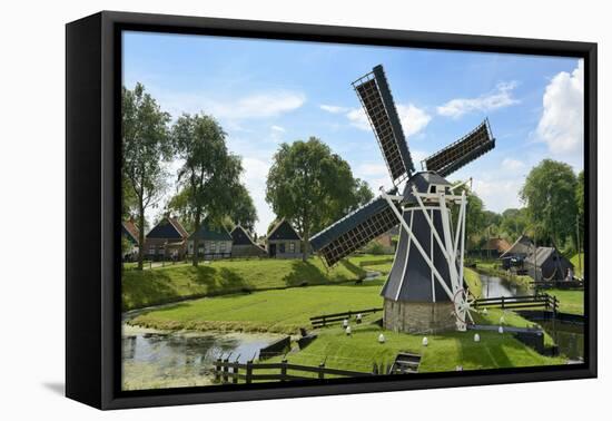 Traditional Dutch Windmill, Zuiderzee Open Air Museum, Lake Ijssel-Peter Richardson-Framed Premier Image Canvas