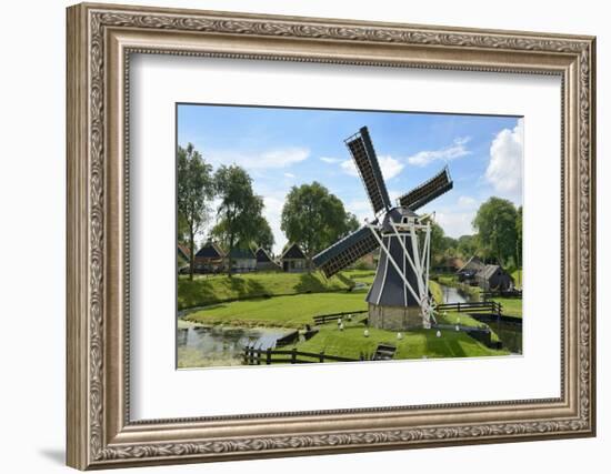 Traditional Dutch Windmill, Zuiderzee Open Air Museum, Lake Ijssel-Peter Richardson-Framed Photographic Print