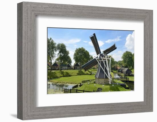 Traditional Dutch Windmill, Zuiderzee Open Air Museum, Lake Ijssel-Peter Richardson-Framed Photographic Print