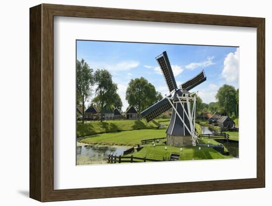 Traditional Dutch Windmill, Zuiderzee Open Air Museum, Lake Ijssel-Peter Richardson-Framed Photographic Print