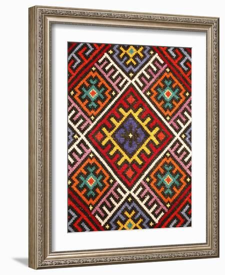 Traditional embroidery, Zakarpattia Oblast, Transcarpathia, Ukraine-Ivan Vdovin-Framed Photographic Print