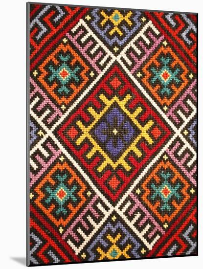 Traditional embroidery, Zakarpattia Oblast, Transcarpathia, Ukraine-Ivan Vdovin-Mounted Photographic Print
