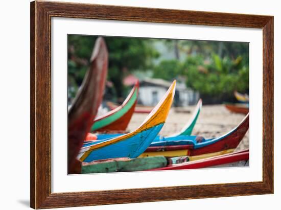 Traditional Fishing Boat in Sungai Pinang, Sumatra, Indonesia, Southeast Asia-John Alexander-Framed Photographic Print