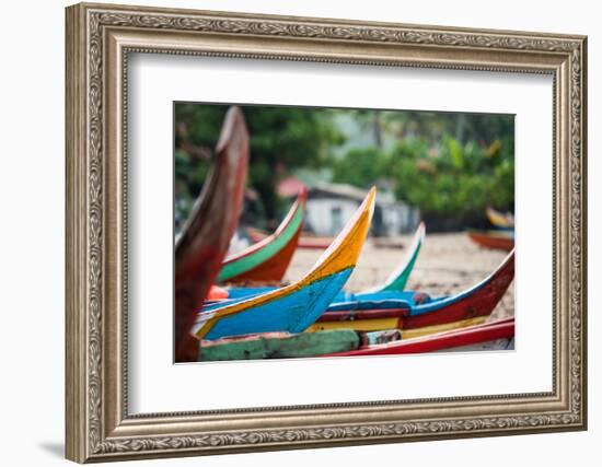 Traditional Fishing Boat in Sungai Pinang, Sumatra, Indonesia, Southeast Asia-John Alexander-Framed Photographic Print