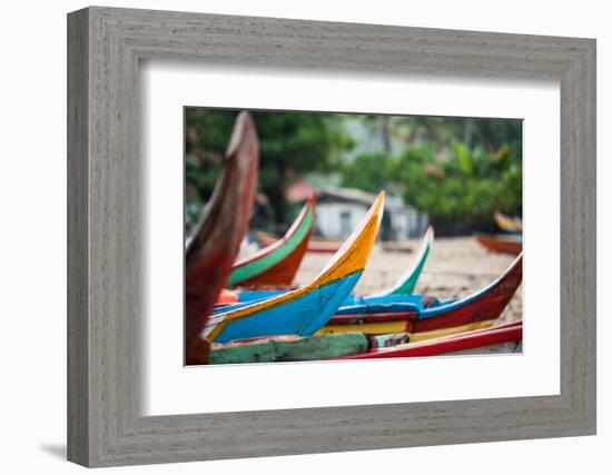 Traditional Fishing Boat in Sungai Pinang, Sumatra, Indonesia, Southeast Asia-John Alexander-Framed Photographic Print